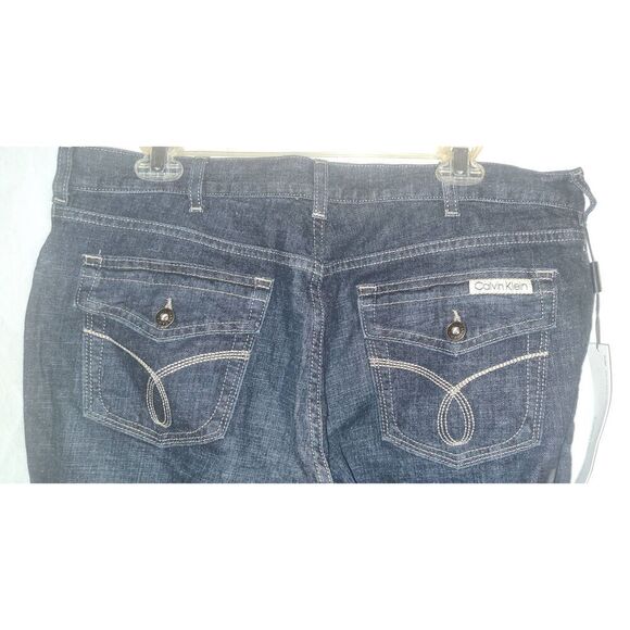 NWT Calvin Klein women size 14/32 FLARE jeans Double stone wash - Picture 7 of 11